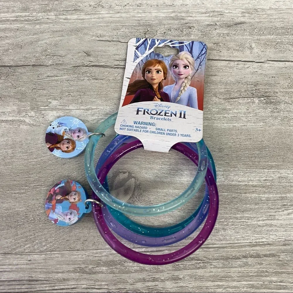 NWT Frozen II three piece bracelet with charms